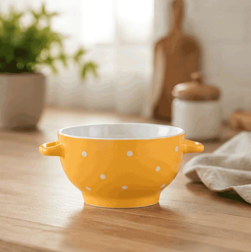 بولات شوربة ملونة بورسلين - ٤ قطع